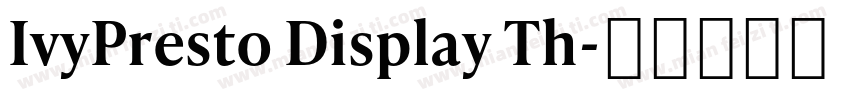 IvyPresto Display Th字体转换
